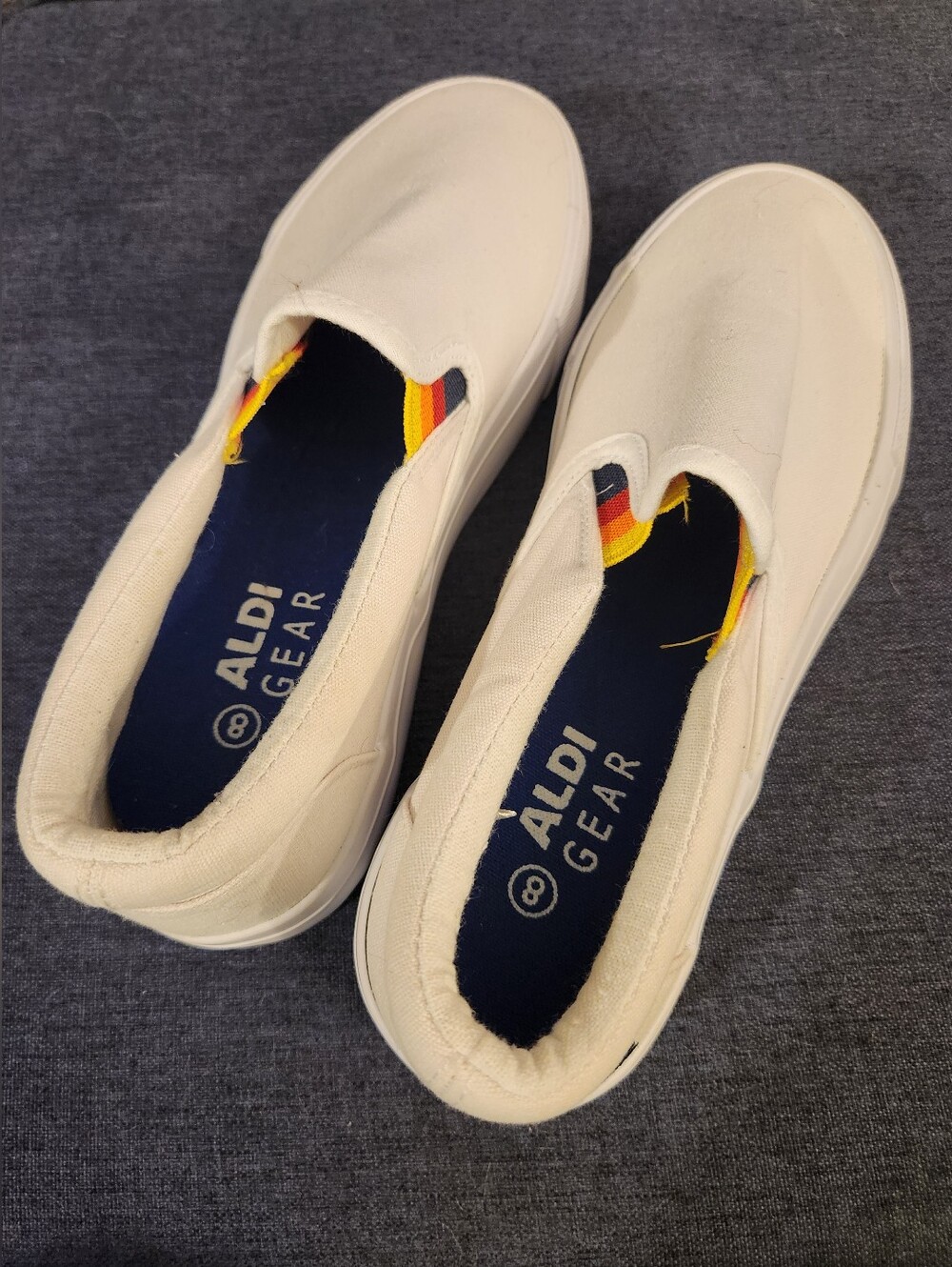 NEW Aldi Gear Slip-On Canvas Shoes - Size 8 Women